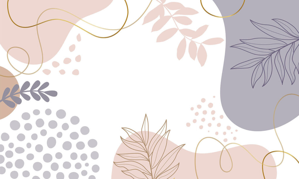 Formes roses et feuilles — motif complet