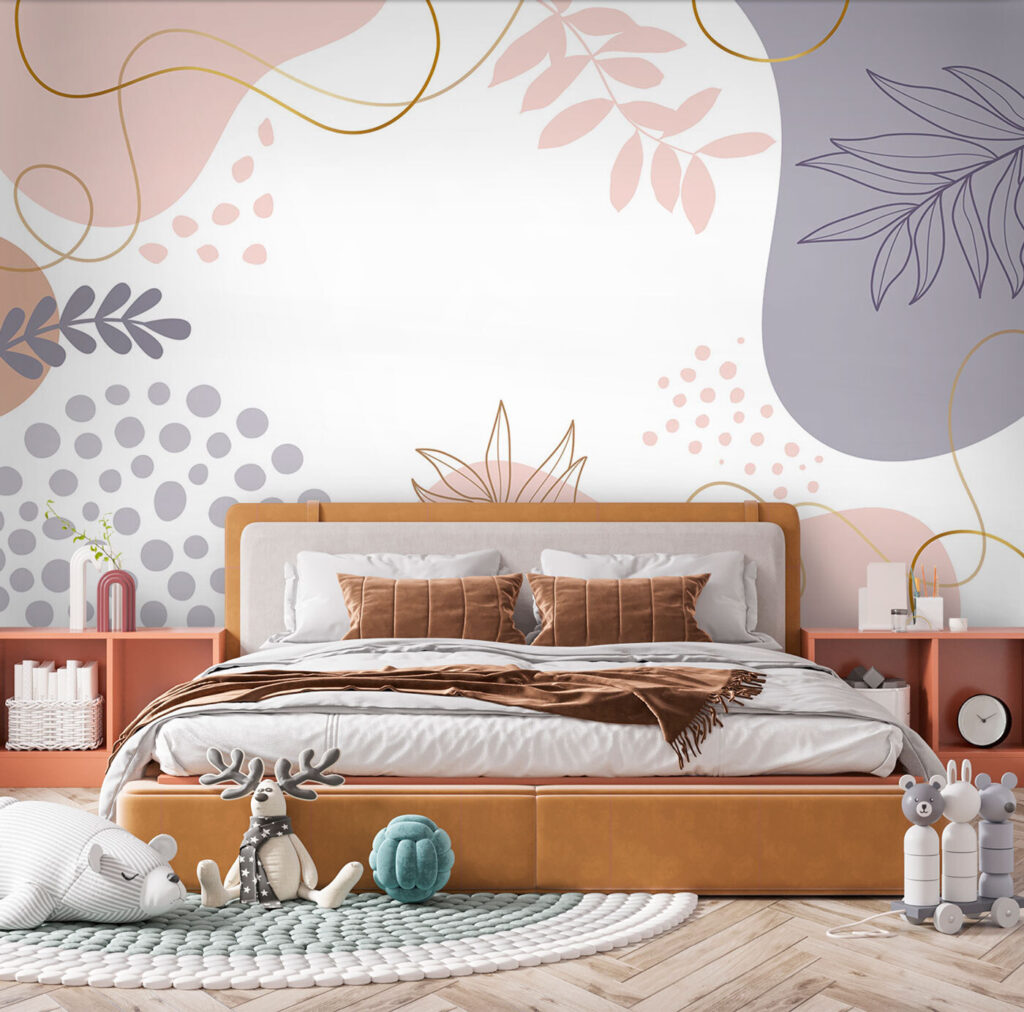 Formes roses et feuilles — intérieur 2