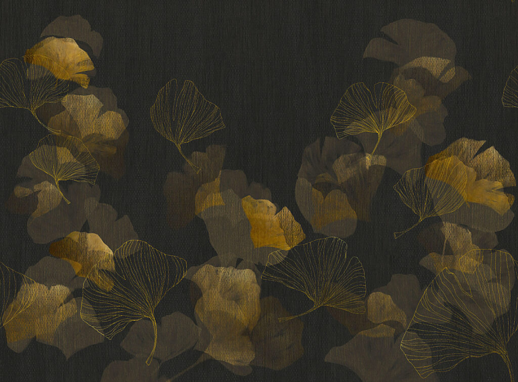 Élégantes feuilles rondes — motif complet