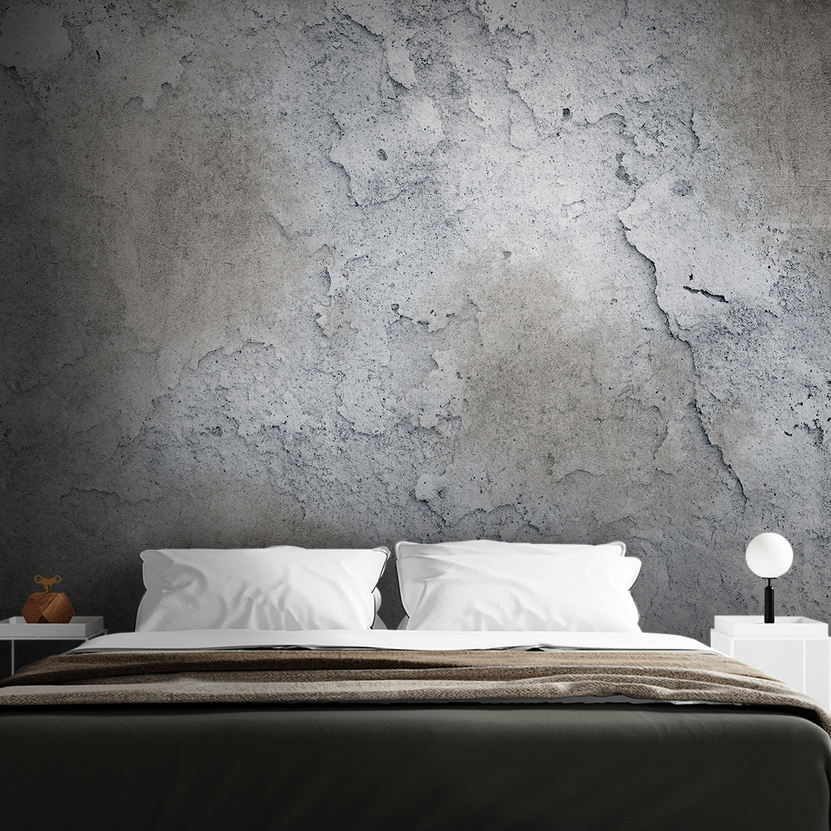 Craquelures en gris doux dans un intérieur