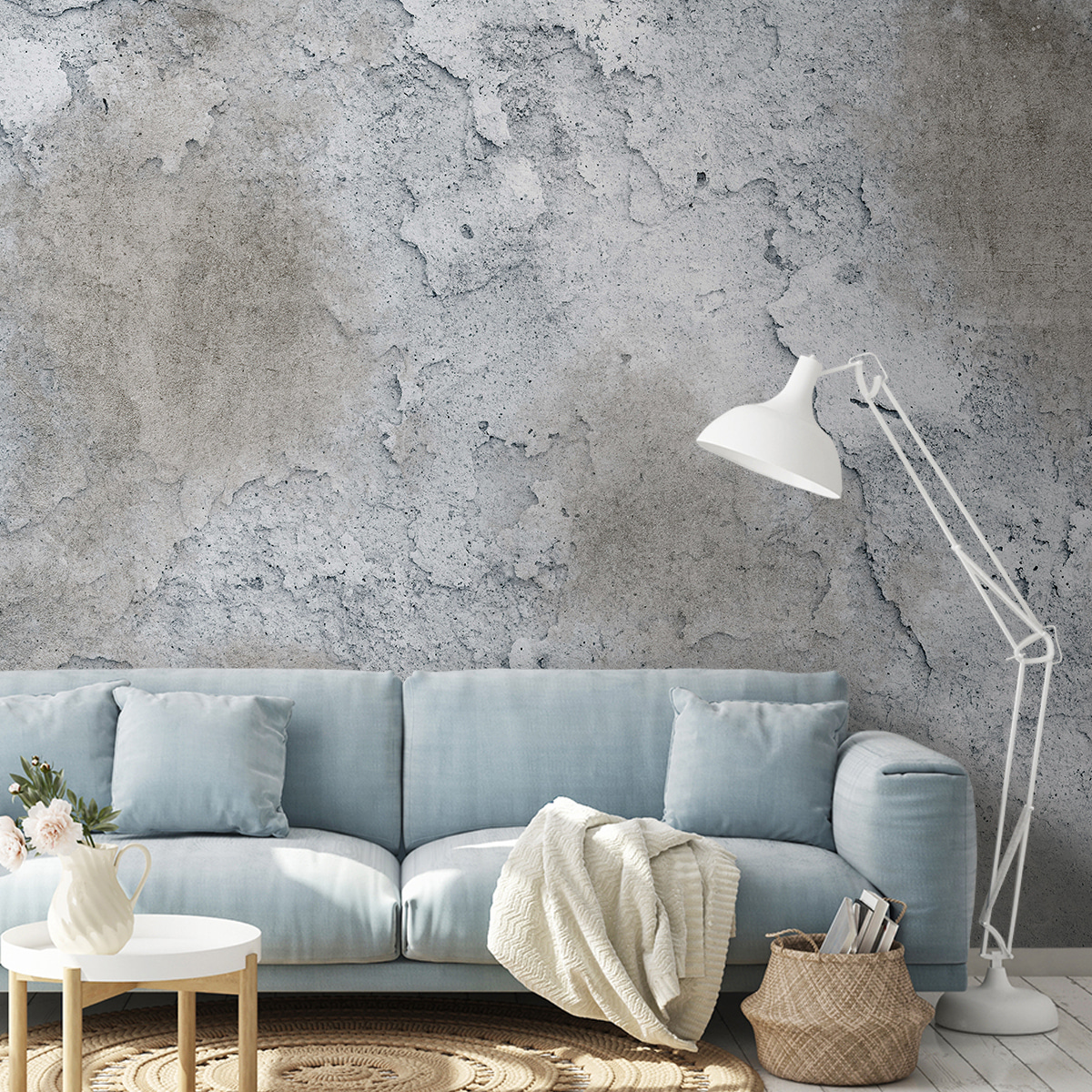 Craquelures en gris doux dans un intérieur