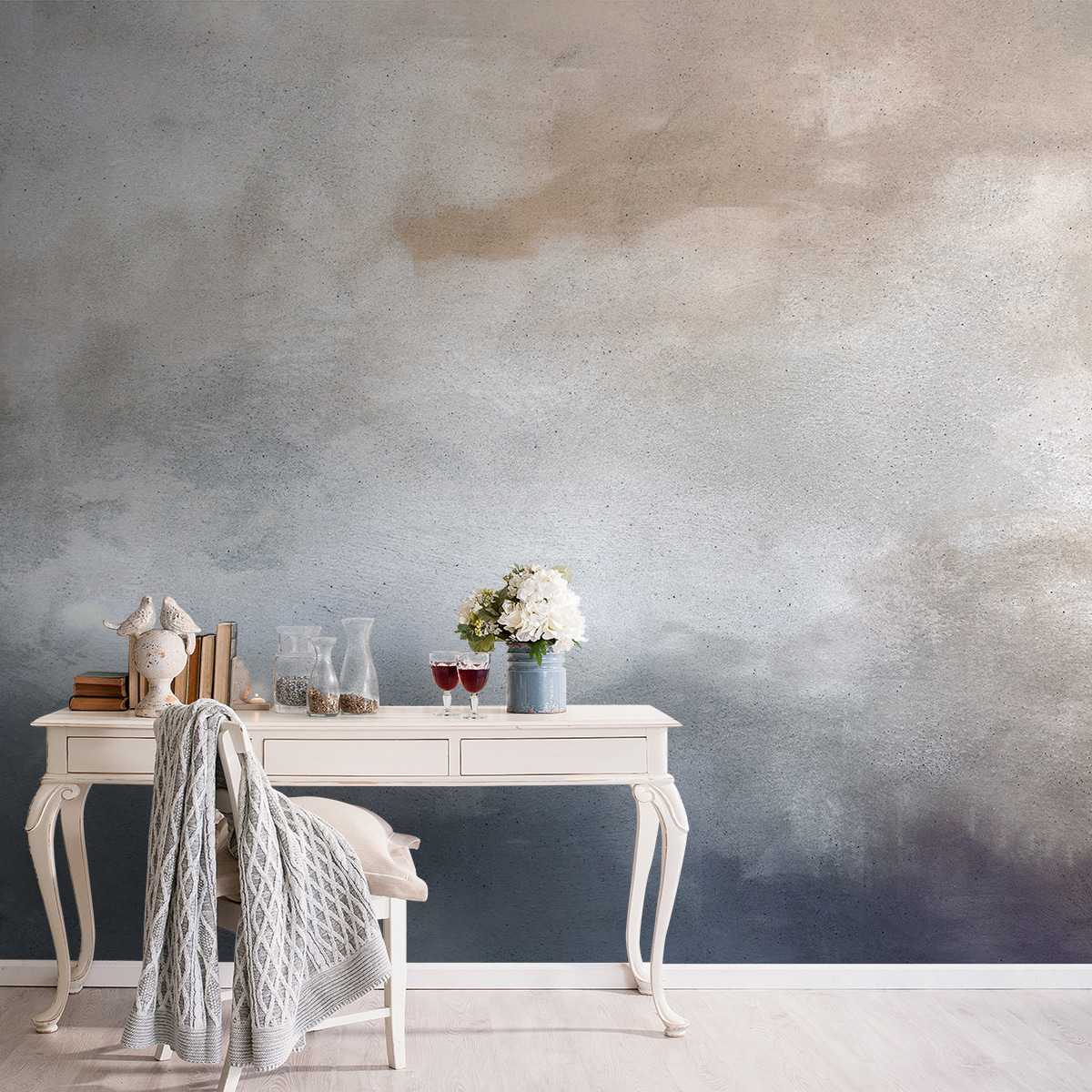 Ciel bleu et blanc — intérieur 1