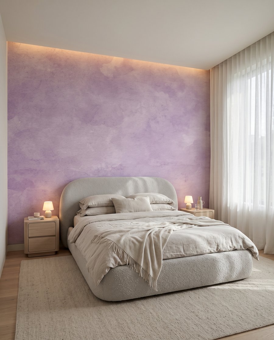 Nuages lilas dans un intérieur