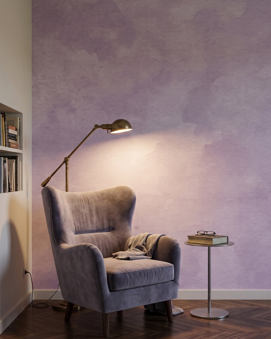Nuages lilas dans un intérieur