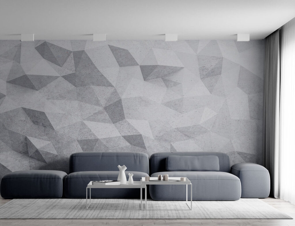 Paysage de facettes grises — intérieur 1