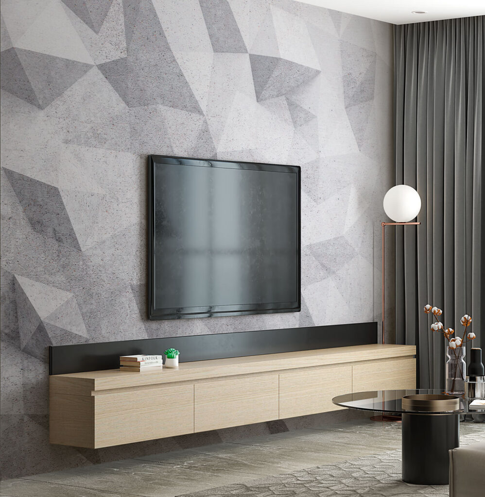 Paysage de facettes grises — intérieur 3