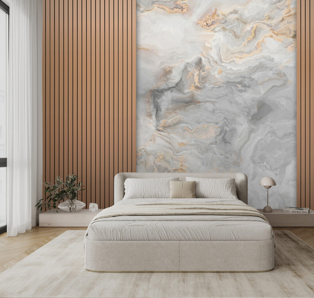 Lattes chaudes et veinures dans un intérieur