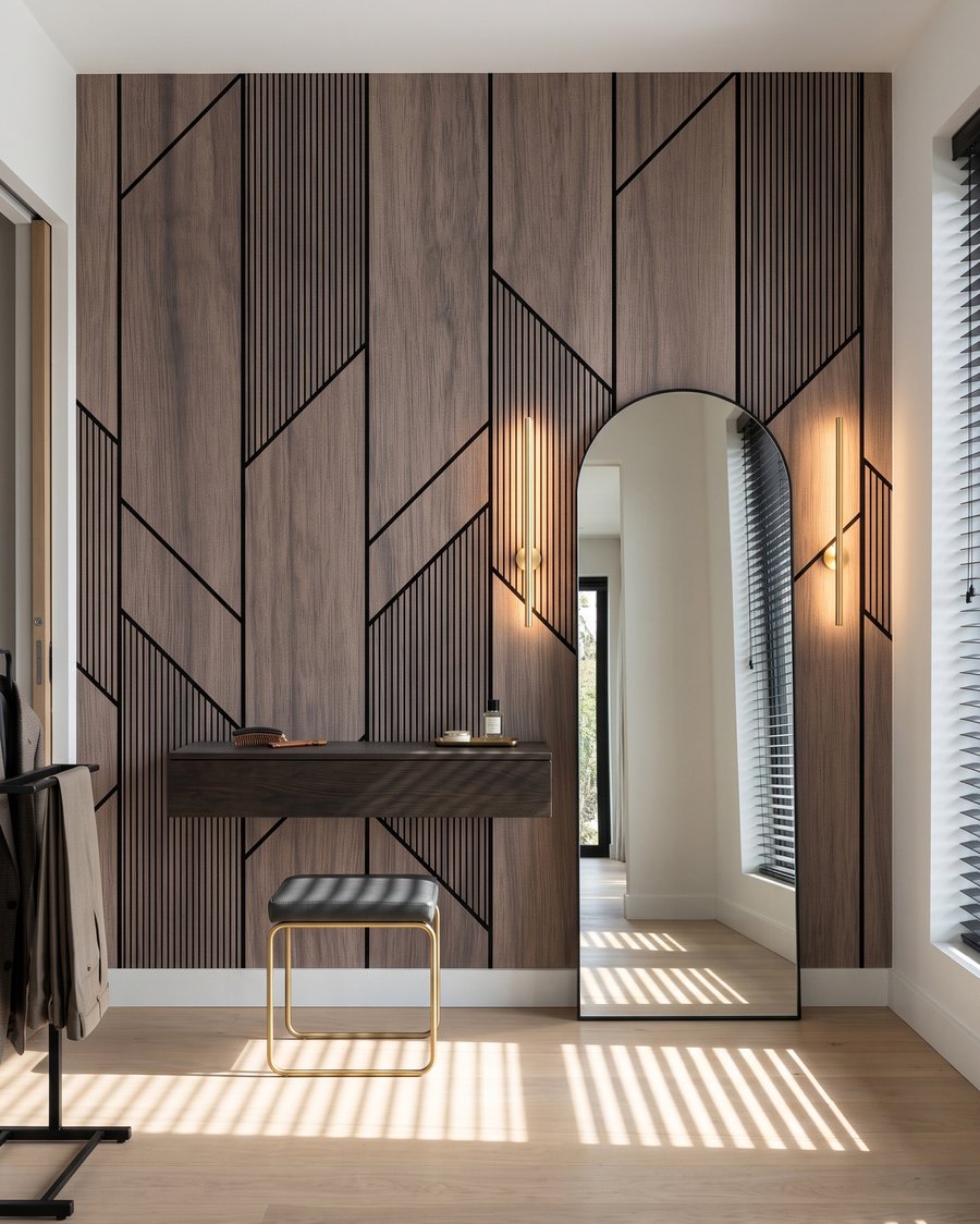 Bandes sombres striées dans un intérieur