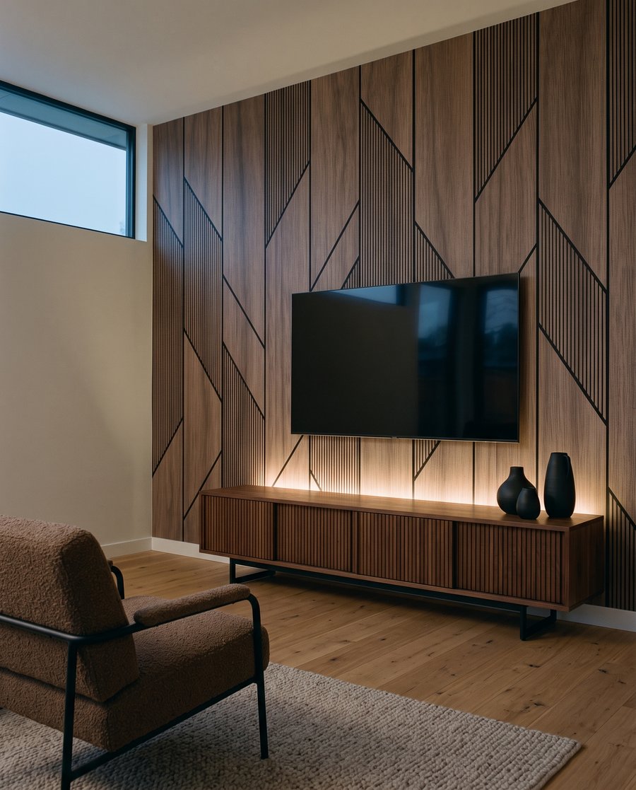 Bandes sombres striées dans un intérieur