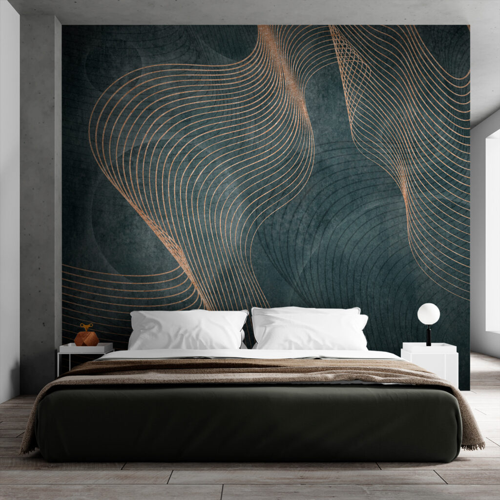 Fusion de lignes dorées — intérieur 2