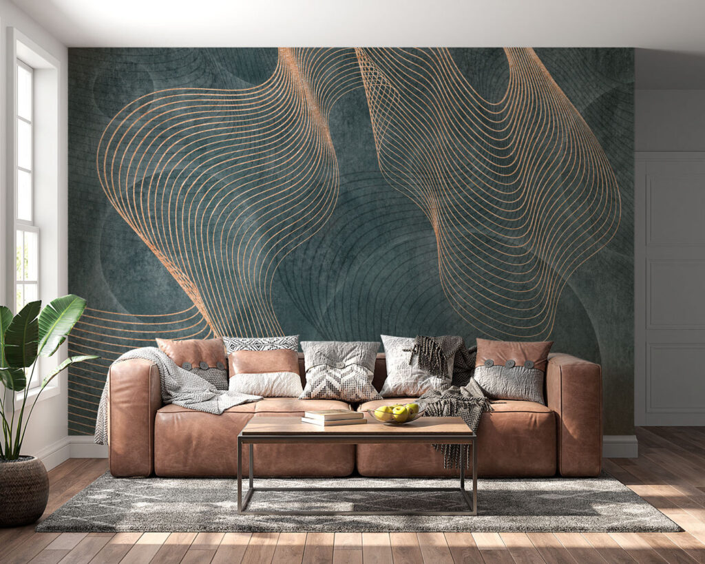 Fusion de lignes dorées — intérieur 1