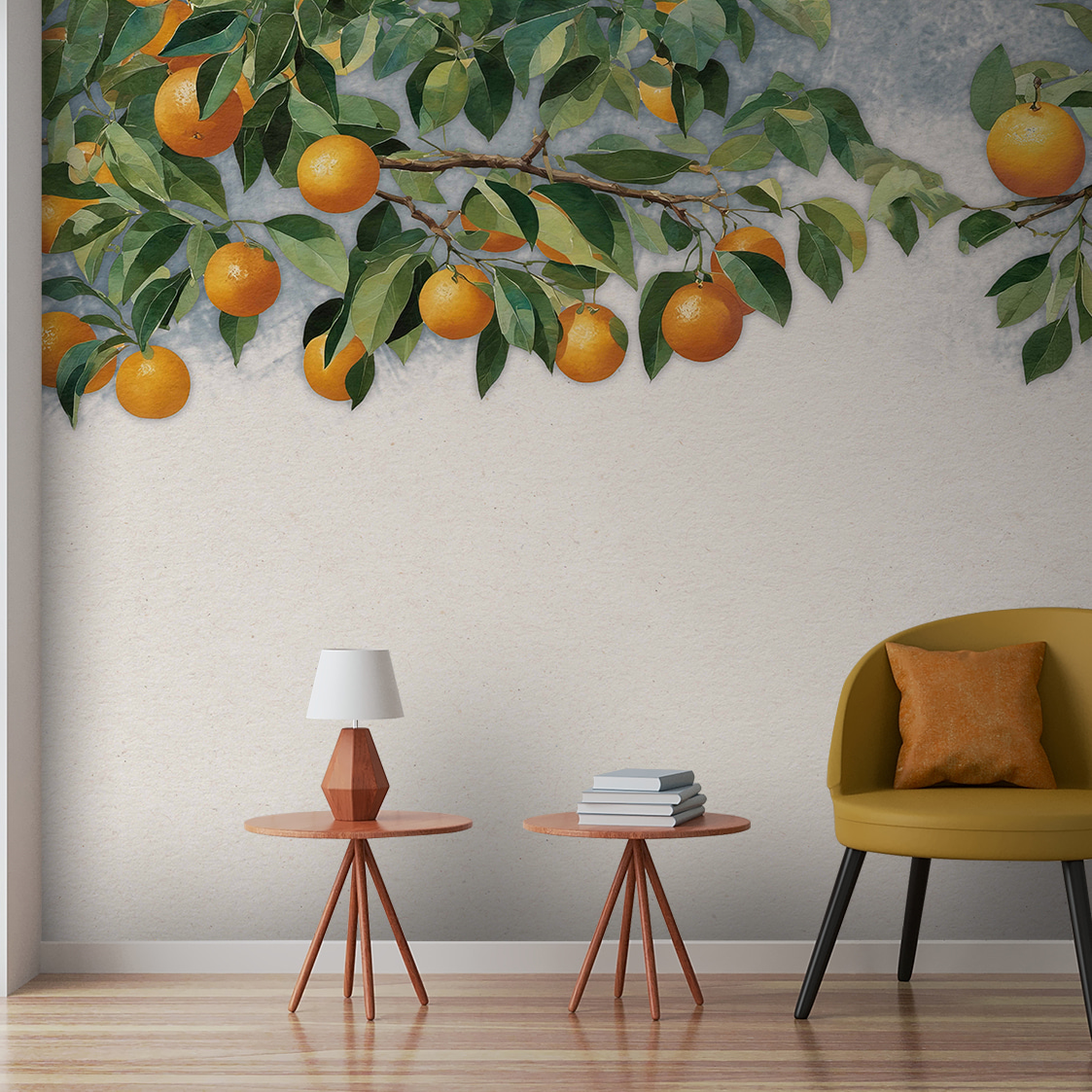Oranges sur la branche — intérieur 1