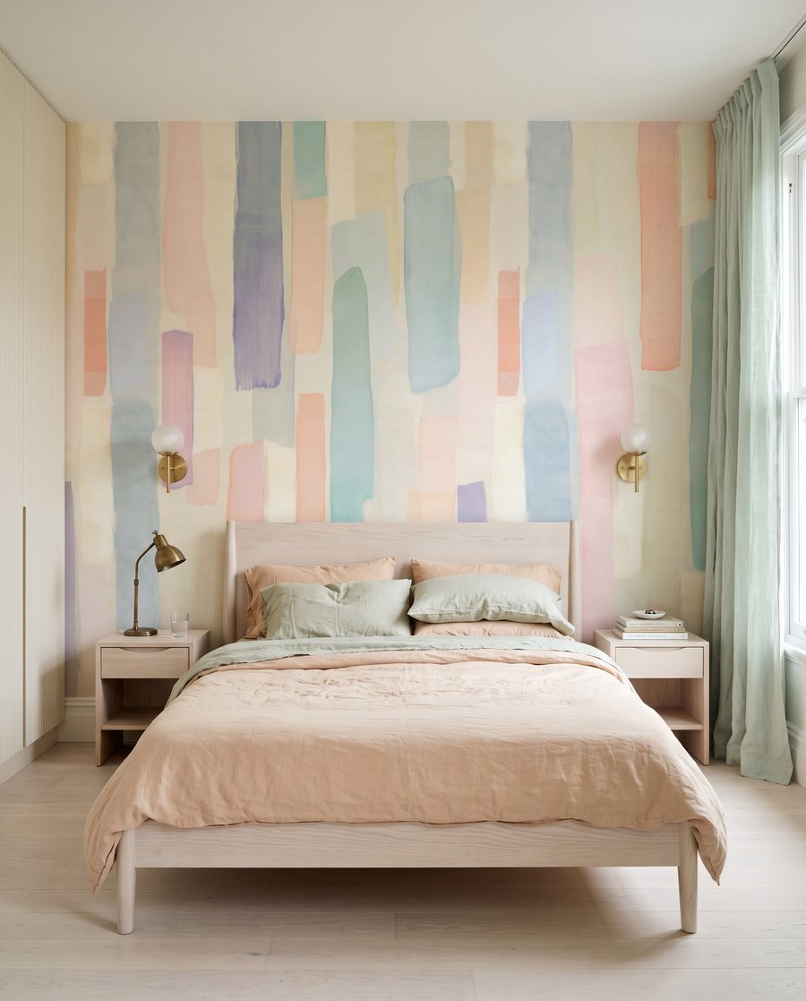 Fines touches pastel dans un intérieur