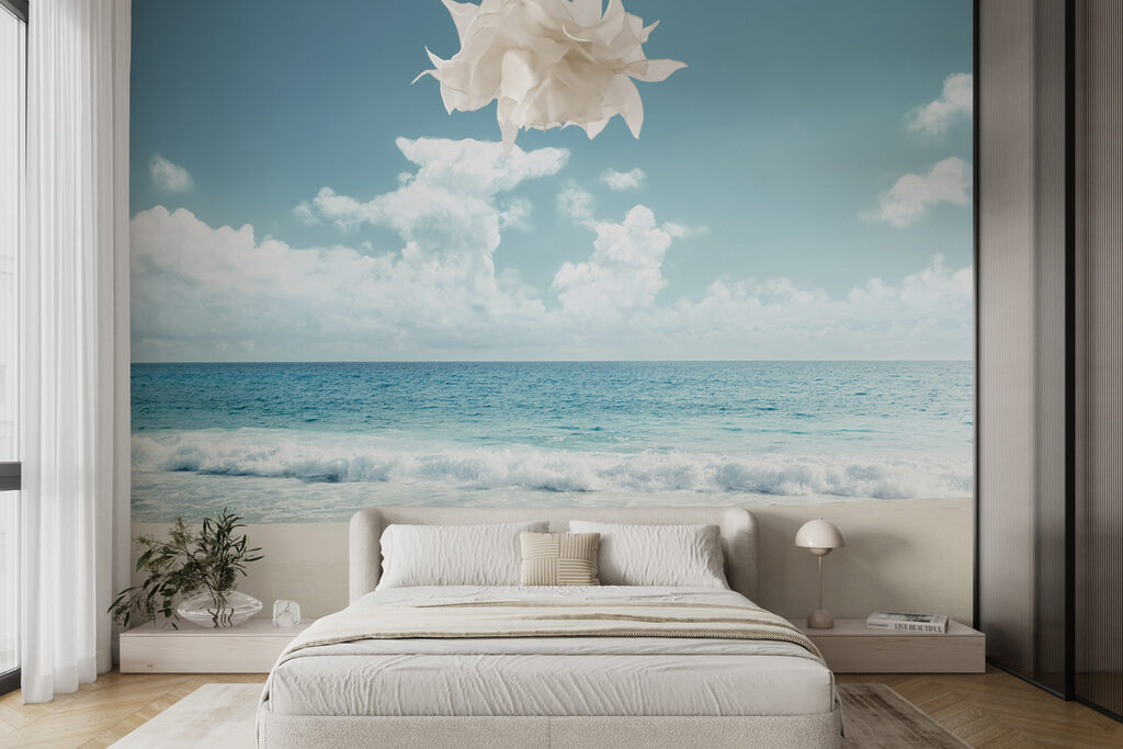 Plage par temps clair dans un intérieur