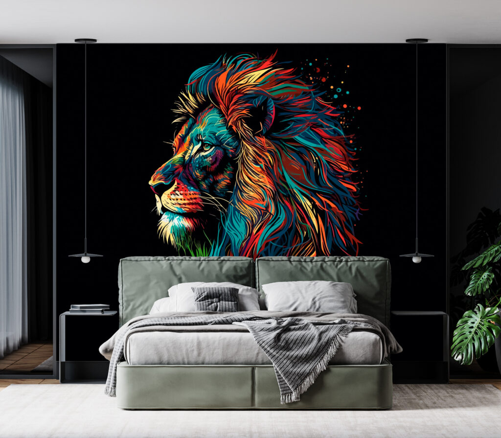 Crinière de feu dans un intérieur