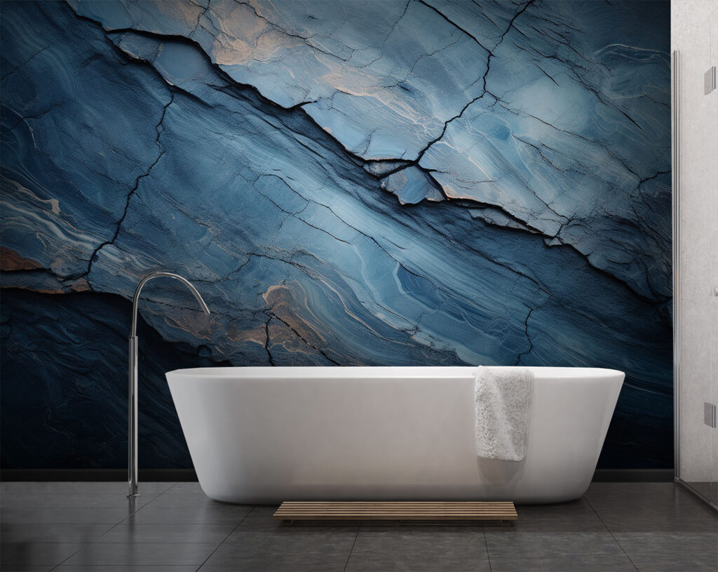 Veines bleues en strates dans un intérieur