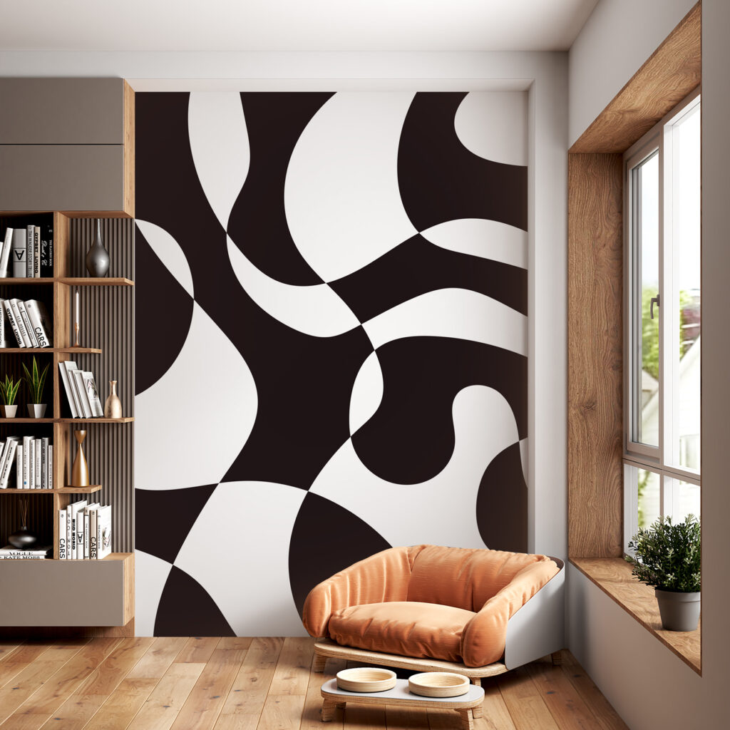 Formes rondes alternées dans un intérieur
