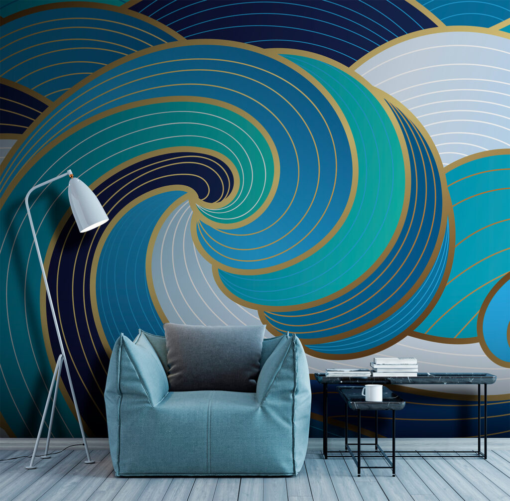 Vagues bleues et blanches — intérieur 2
