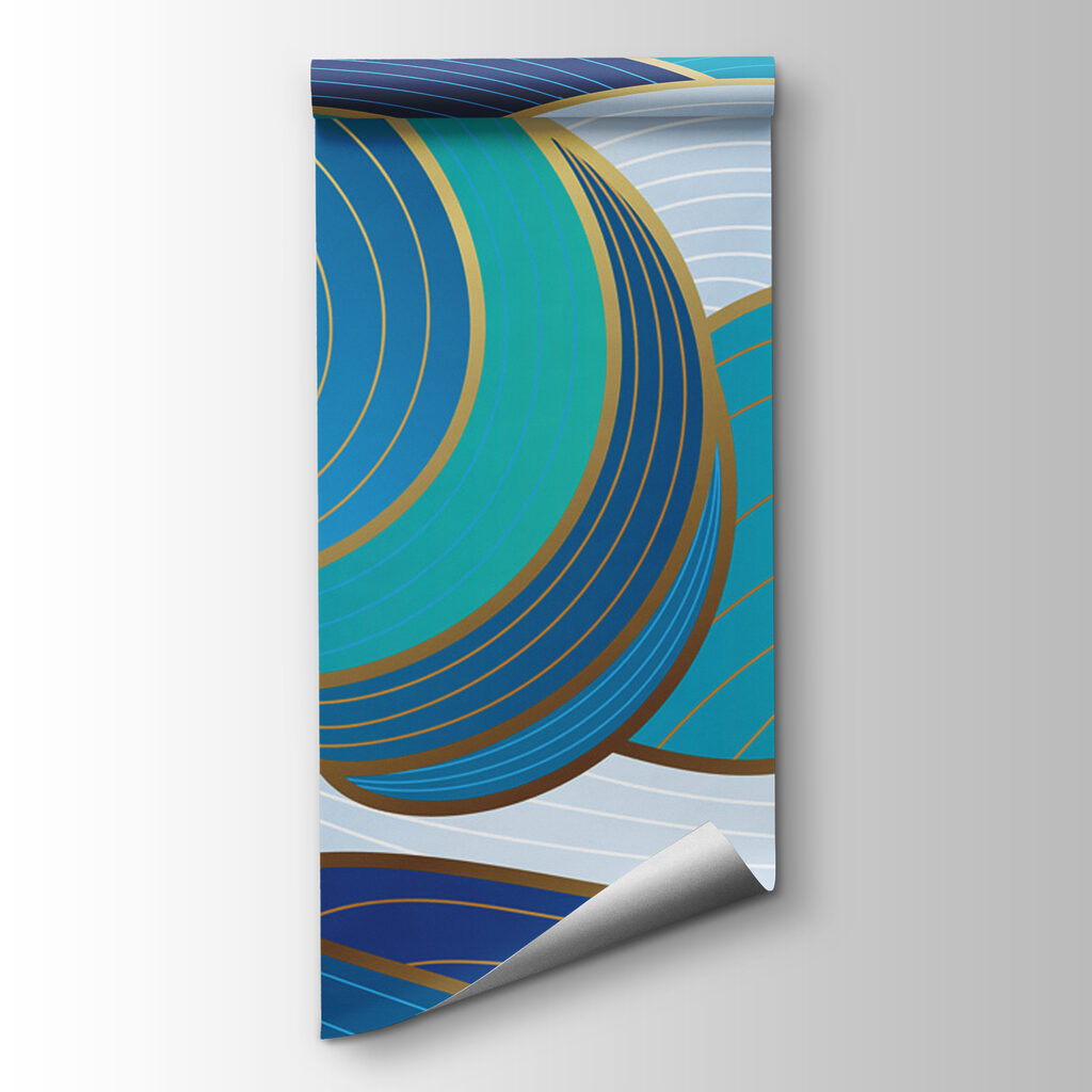 Vagues bleues et blanches — vue du produit