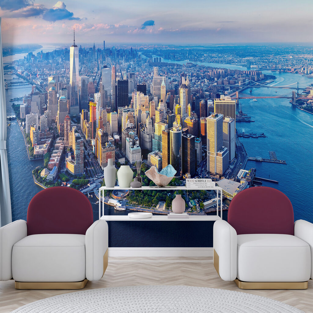 Manhattan vue du ciel dans un intérieur
