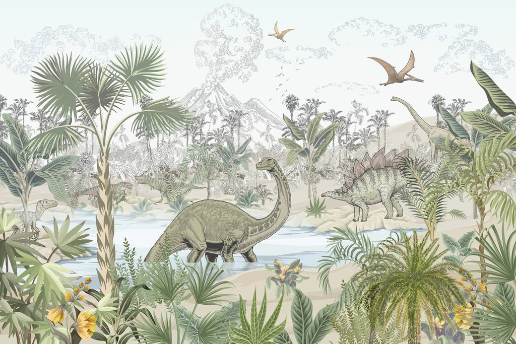 Mare aux dinosaures — motif complet