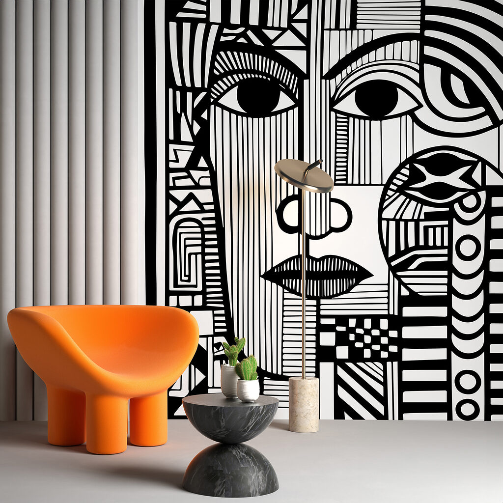 Visage noir et blanc — intérieur 3