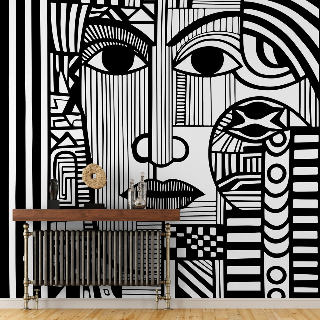 Visage noir et blanc — intérieur 2