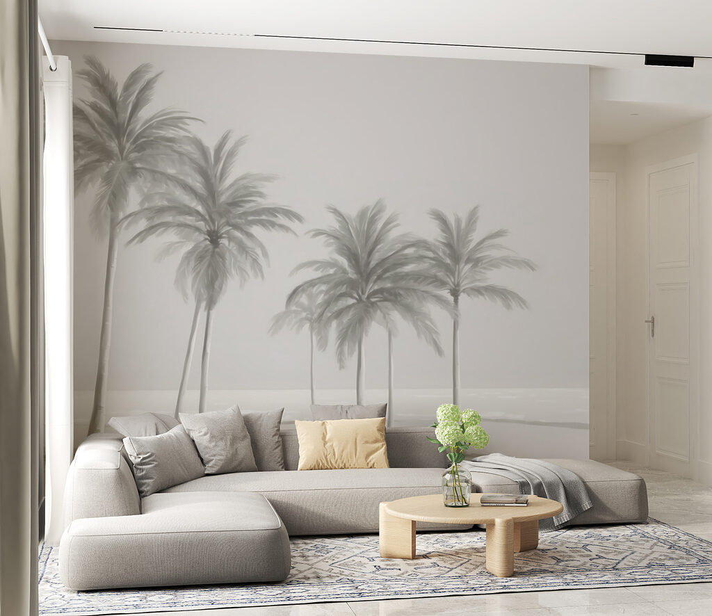 Grands palmiers espacés — intérieur 4