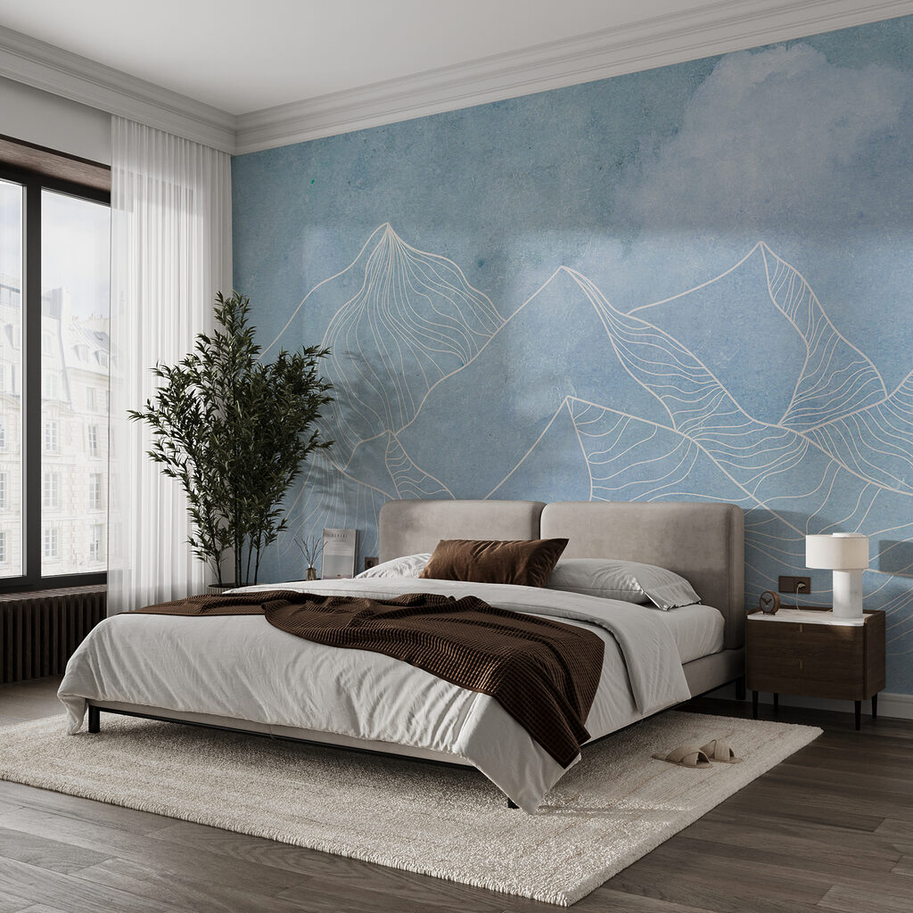Montagnes au trait fin — intérieur 1