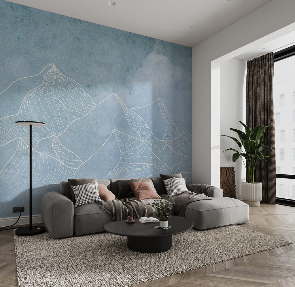 Montagnes au trait fin — intérieur 2