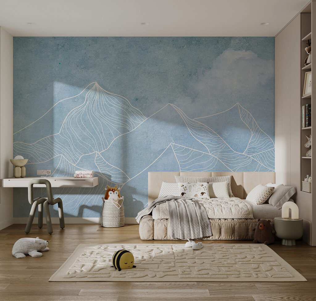 Montagnes au trait fin — intérieur 3