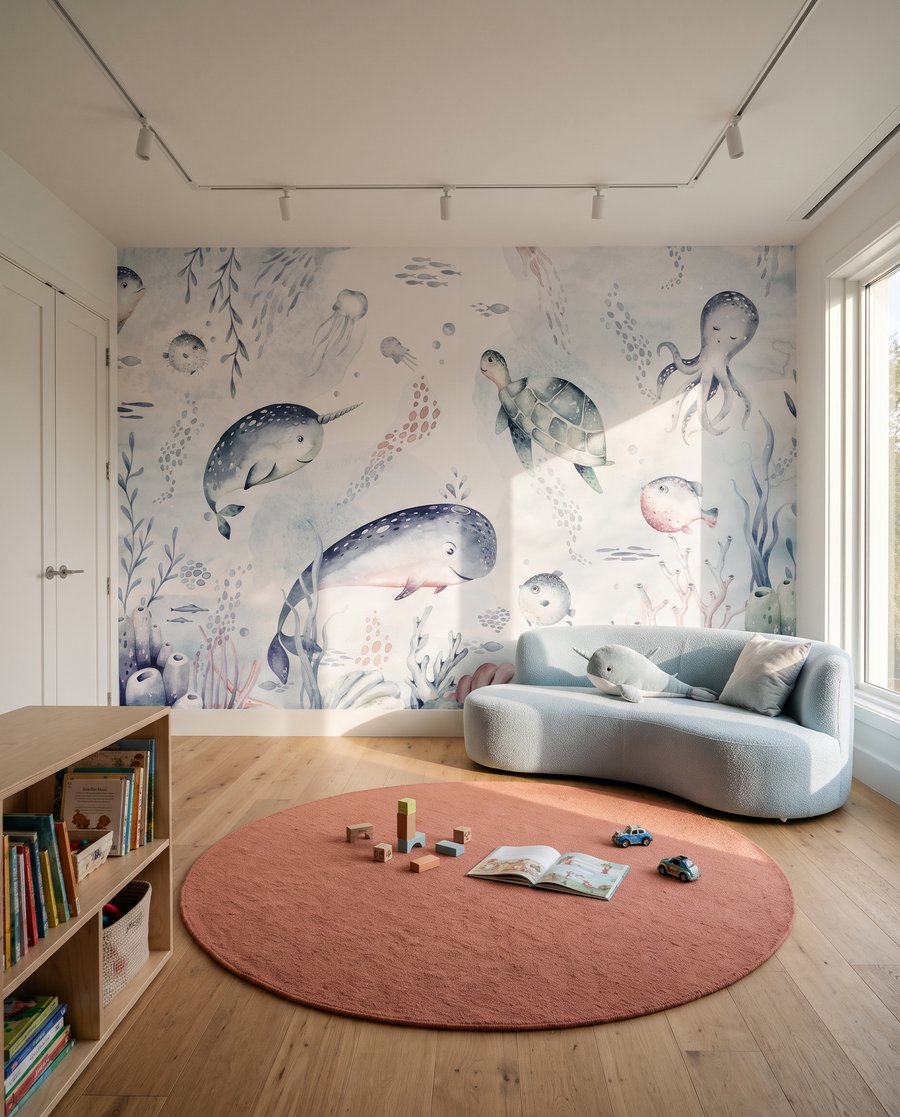 Douces créatures marines dans un intérieur