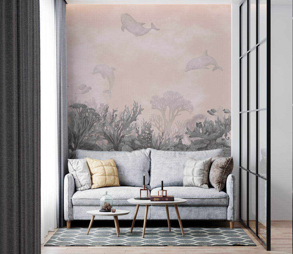 Dauphins au-dessus du corail — intérieur 2