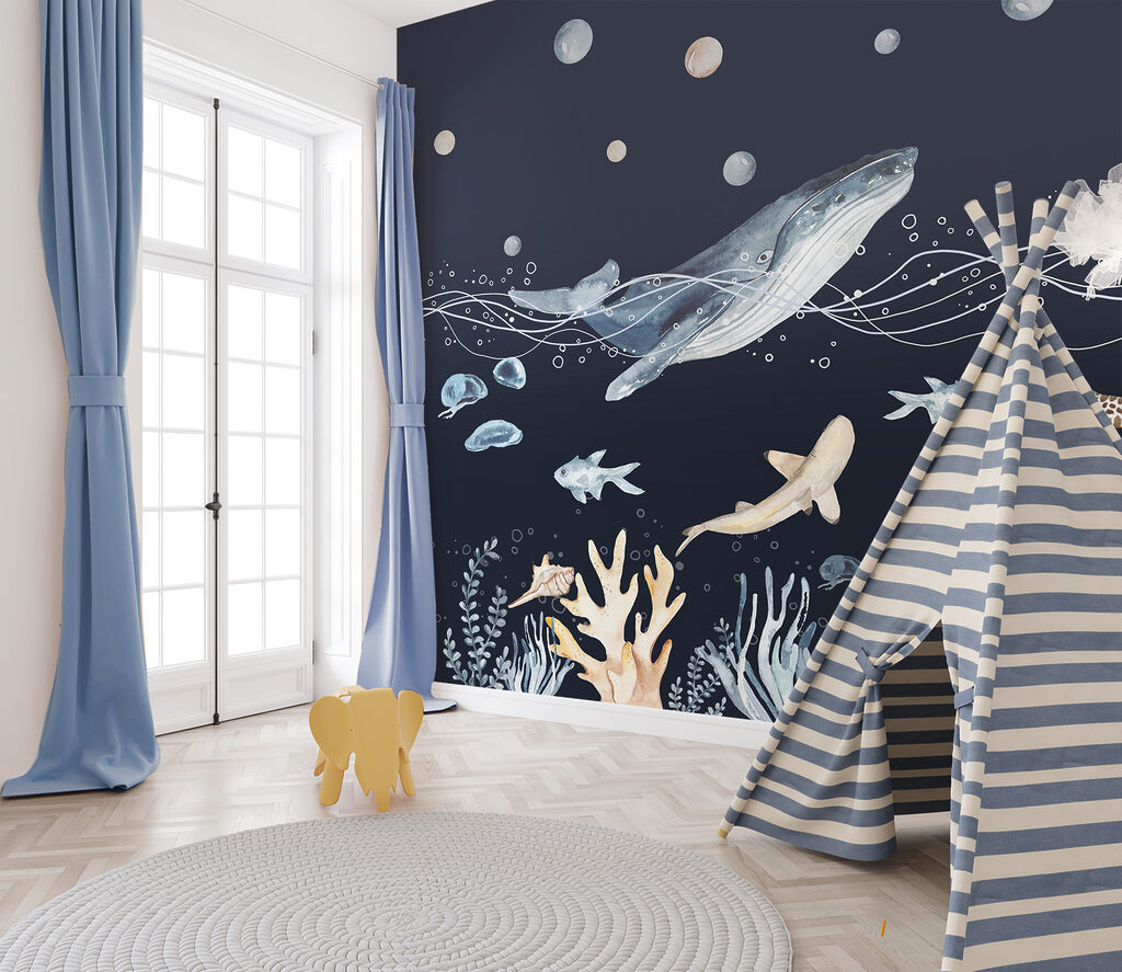Baleine et jardin corallien — intérieur 1