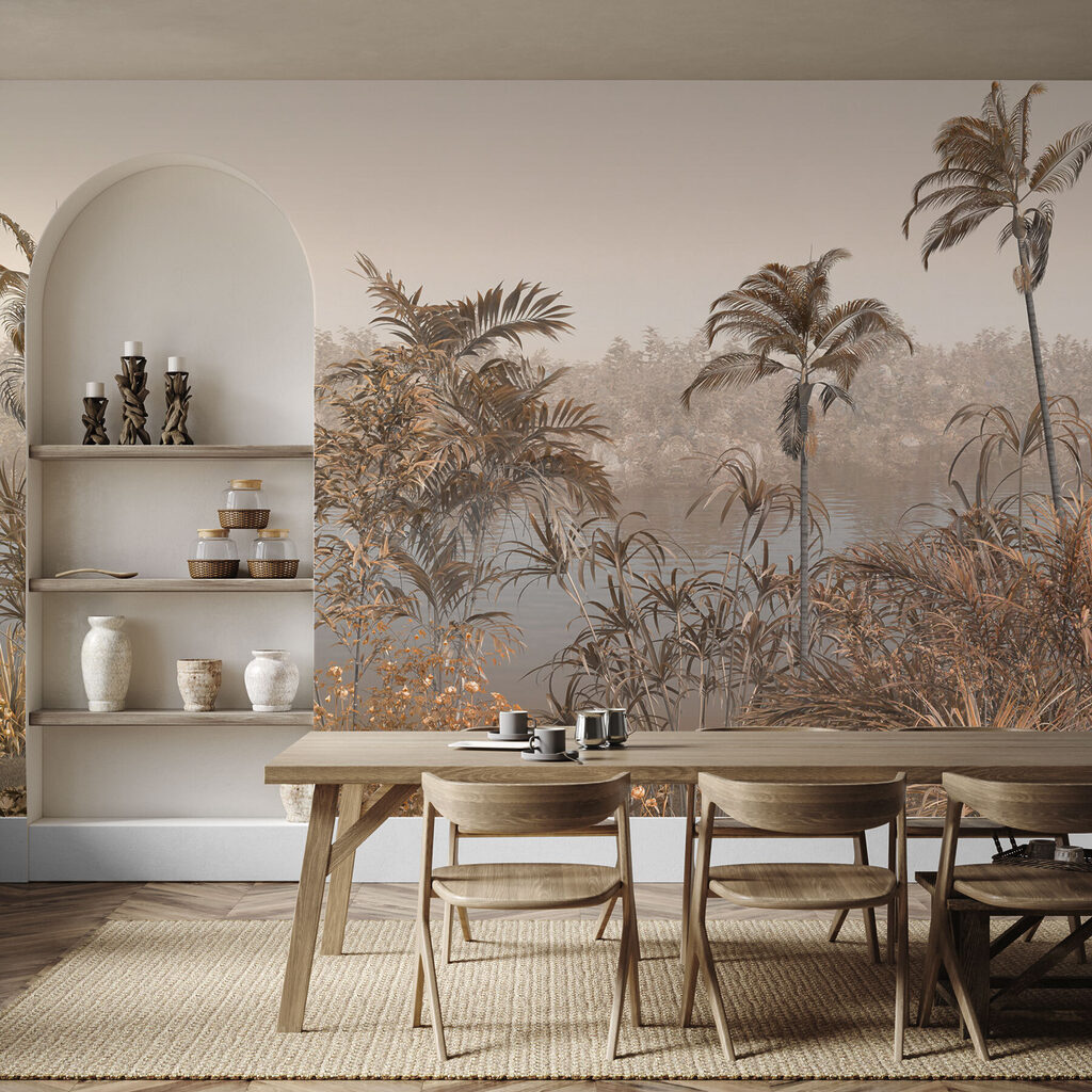 Palmiers et fleurs délicates — intérieur 3