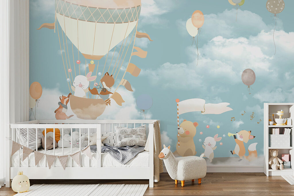 Voyage au-dessus des nuages dans un intérieur
