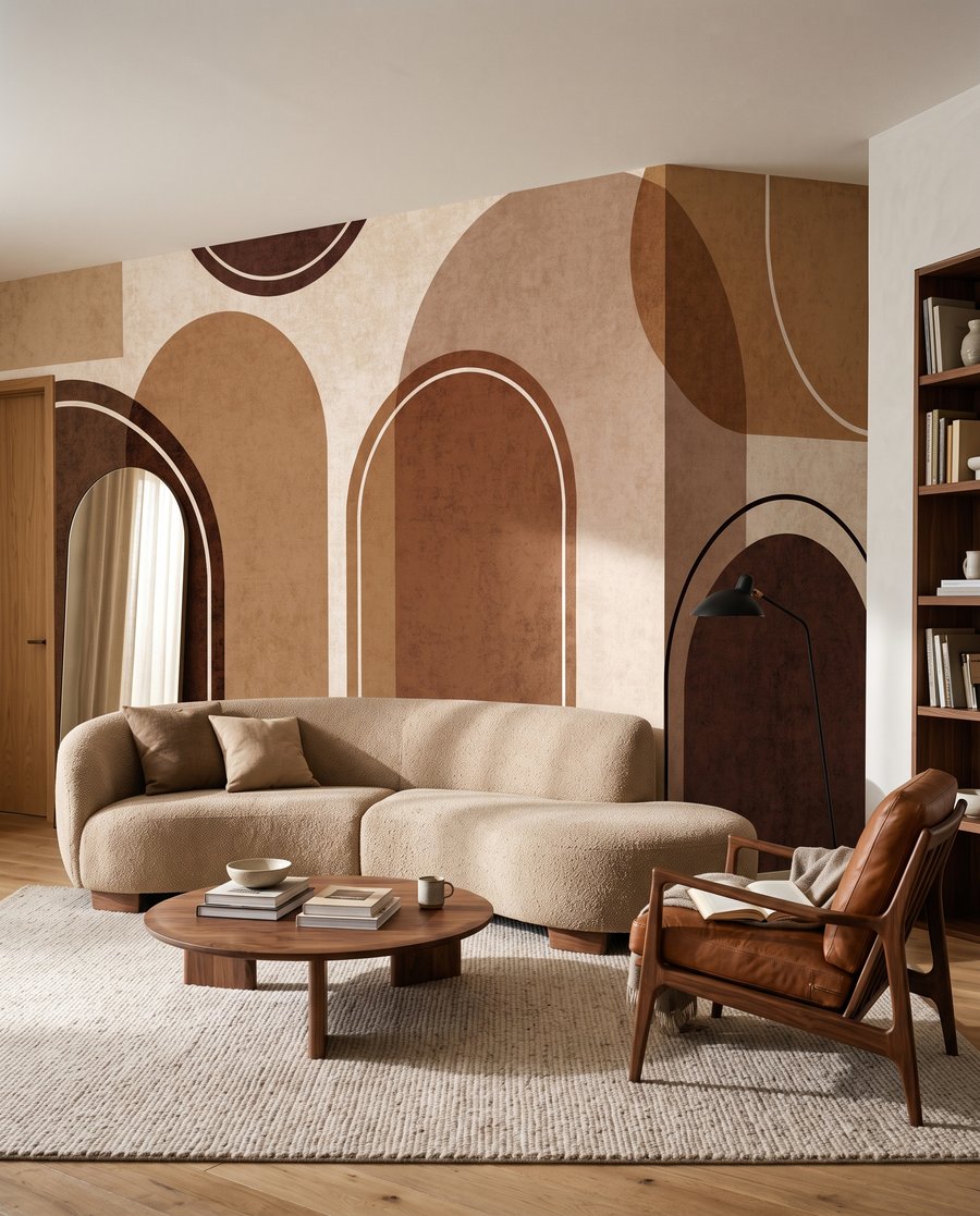 Arcs qui se répondent dans un intérieur