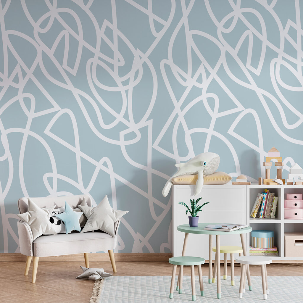 Boucles blanches dans un intérieur
