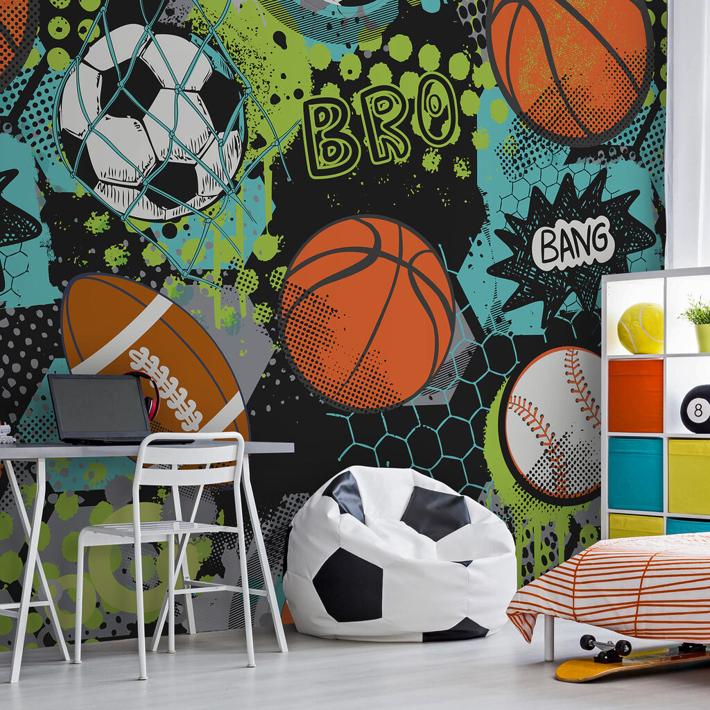 Ballons façon bande dessinée dans un intérieur