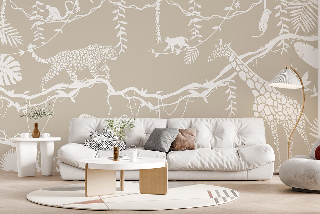 Jungle au trait blanc — intérieur 1