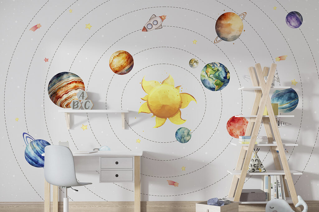 Rondes autour du soleil dans un intérieur