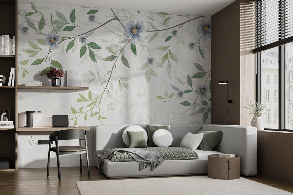 Fleurs et rameaux délicats — intérieur 1