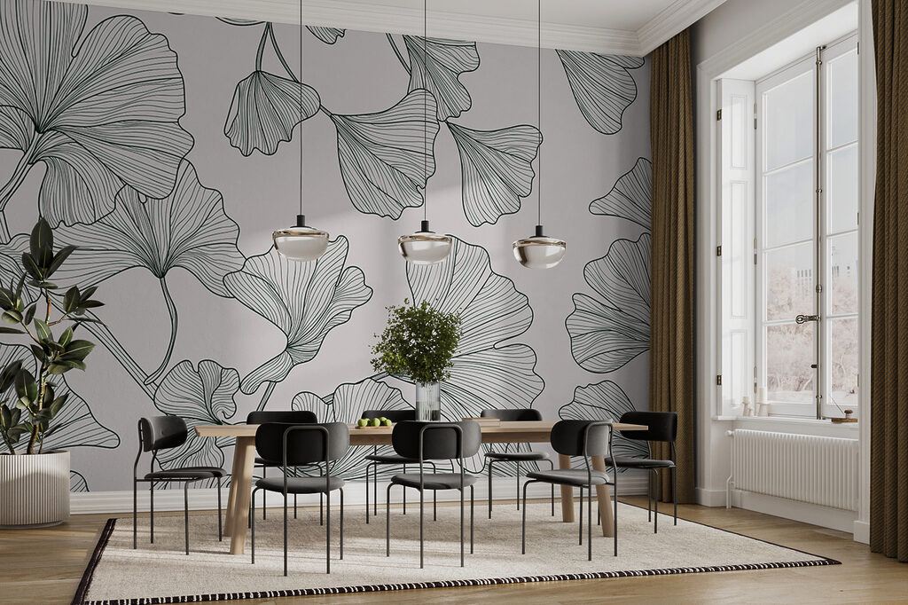 Feuilles sur branches sinueuses — intérieur 2