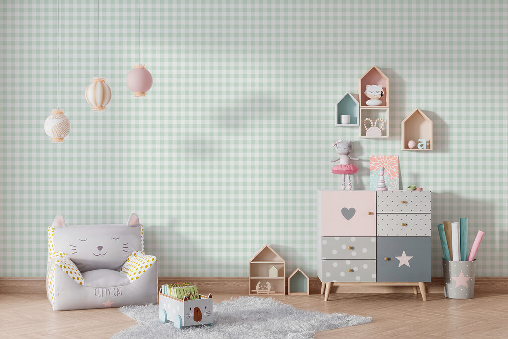 Petits carreaux pastel — intérieur 1