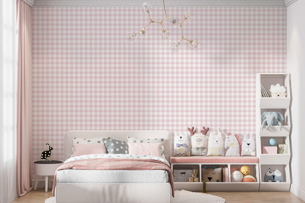 Petits carreaux pastel dans un intérieur
