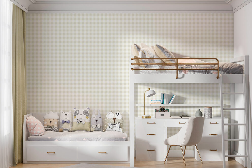 Petits carreaux pastel — intérieur 1