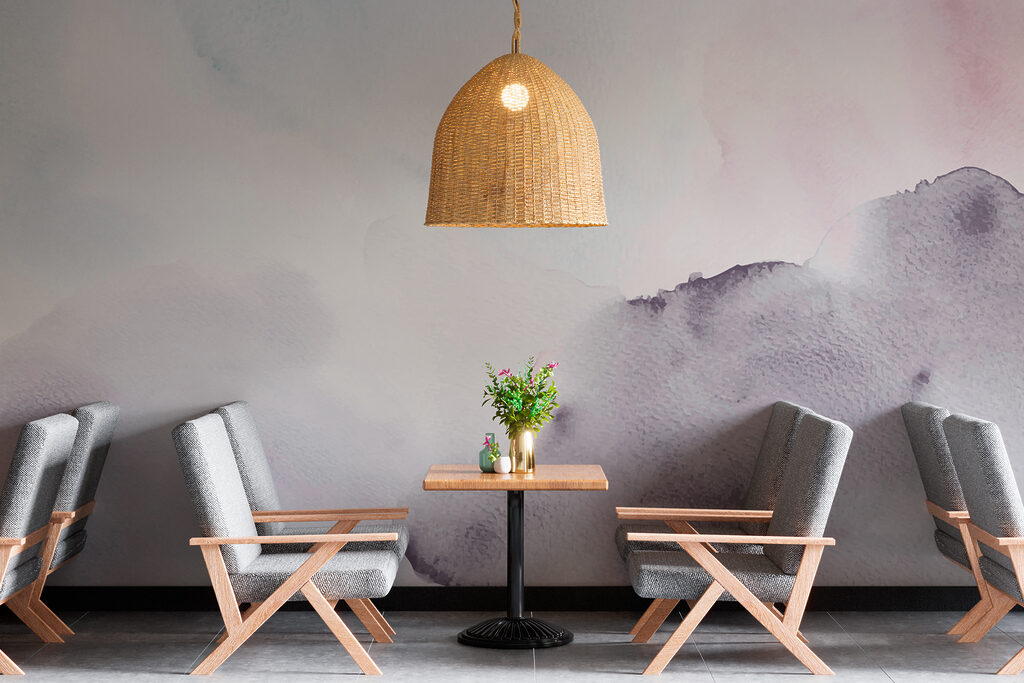 Brume de couleurs dans un intérieur