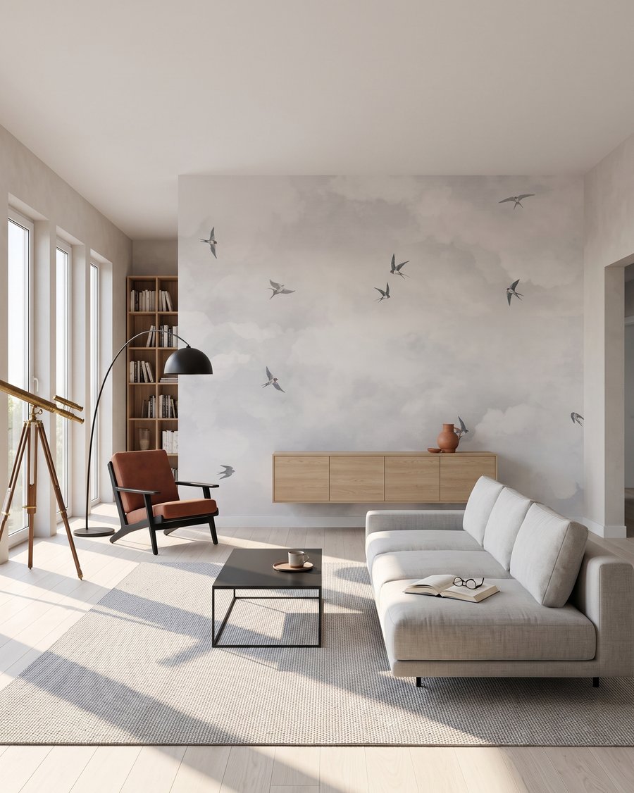 Oiseaux entre les nuages — intérieur 4