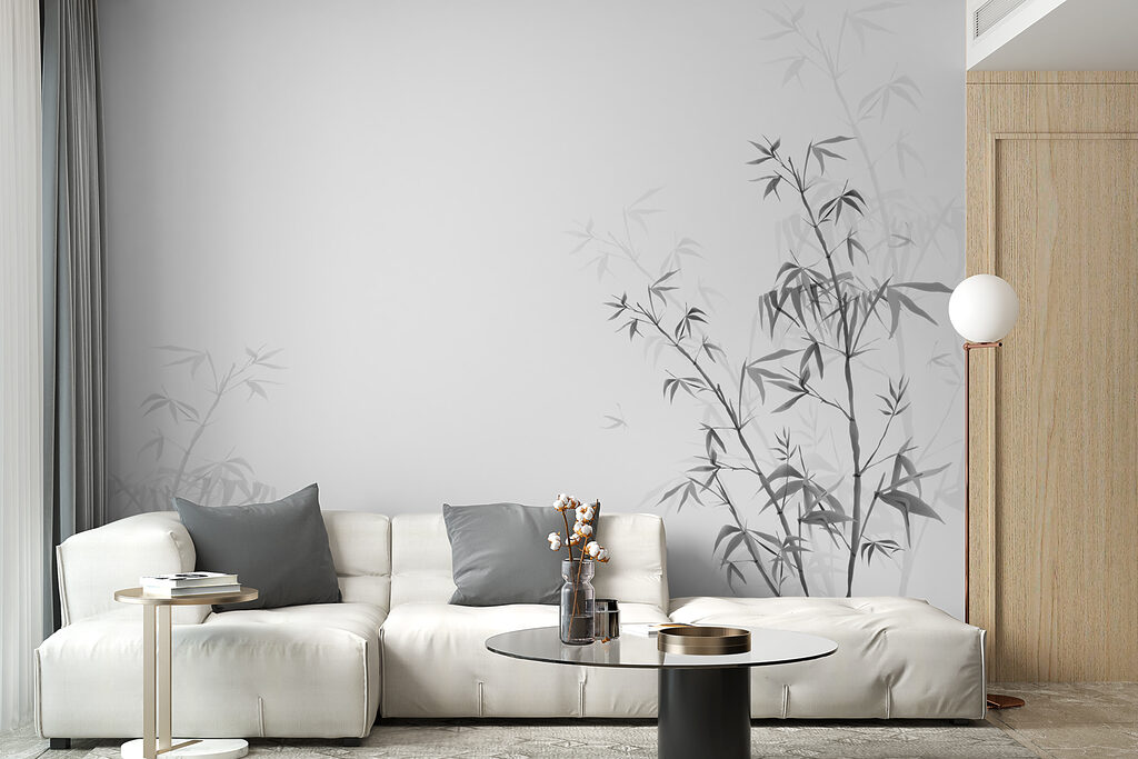 Bambou sur fond clair — intérieur 1
