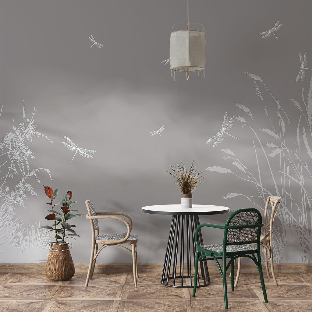 Libellules et roseaux — intérieur 2